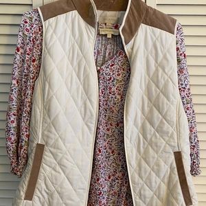 Set of two - Talbots vest with floral tunic